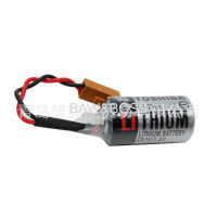 แบตเตอรี่ลิเธี่ยม TOSHIBA ER3V / 3.6V Lithium Battery 1/2 AA พร้อมสายและขั้วต่อสีน้ำตาล แท้ made in japan