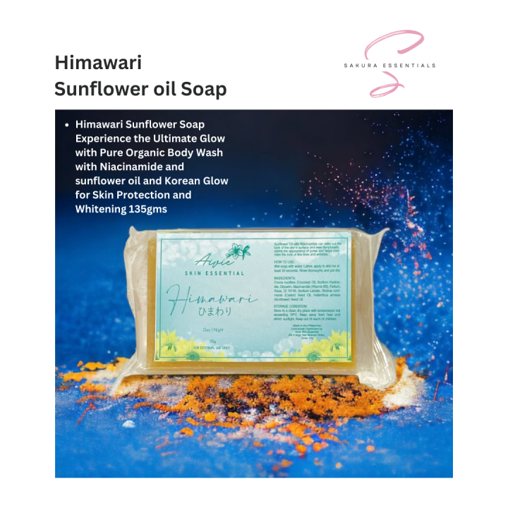 Avie Skin Himawari Sunflower Oil Soap With Radiant Skin effect Moisturizing Formula Essential