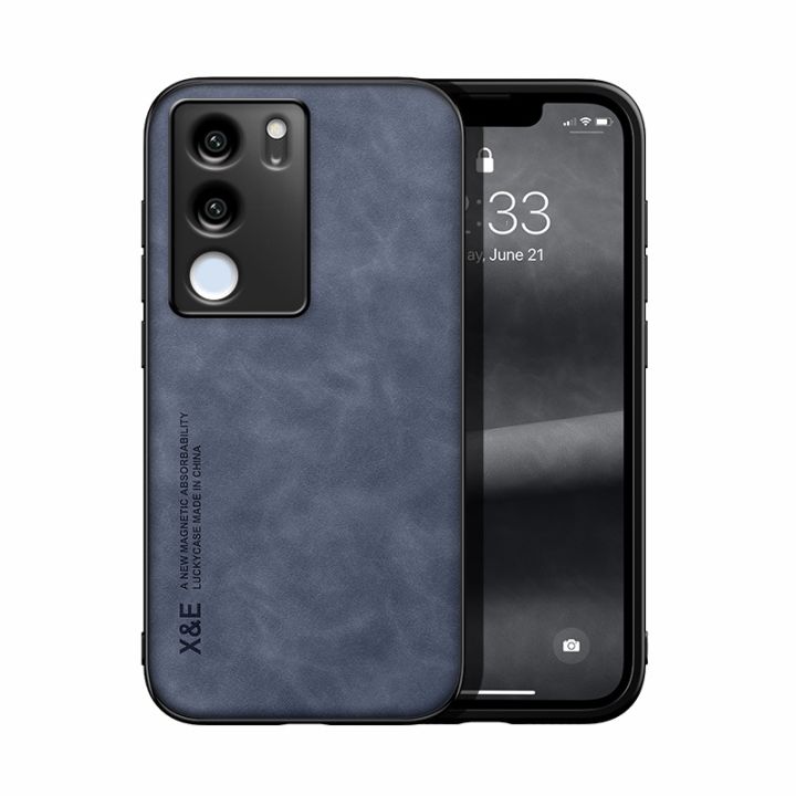 เคสแม่เหล็กกันกระแทก-v29-5g-2023สำหรับรถยนต์-vivo-v29-v-29-vivov29-v29e-v29pro-29-v-pro-5g-2023-4g-5g-เคสฮาร์ดพีซีกันกระแทกผิวเรียบปิดหลังหรูหราโทรศัพท์หนัง