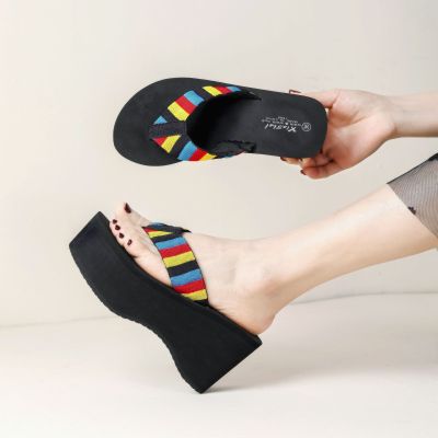 Womens Summer Outdoor Slippers 2023 New Fashion Slippers Platform Platform Shoes Vacation Beach Slippers Flip Flops