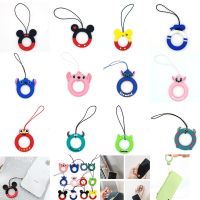 Mickey Mouse Minnie Stitch Monster University Mobile Phone Silica Gel Sling Ring Buckle Pendant Sling Anti-loss Accessories