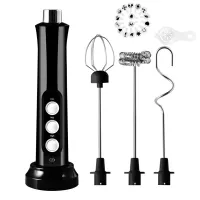 เครื่องผสมโฟมไฟฟ้า Whisk Beater Stirrer 3-Speeds Coffee Milk Drink Frother USB ชาร์จมือถือเครื่องปั่นอาหาร Whisk