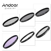 Andoer 67 มิลลิเมตร UV + CPL + FLD + ND(ND2 ND4 ND8) การถ่ายภาพชุดกรองชุดรังสีอัลตราไวโอเลตวงกลมโพลาไรซ์เรืองแสงกรองความหนาแน่นเป็นกลางสำหรับ Ni-Kon CA-Non SO-NY Pentax dslrs