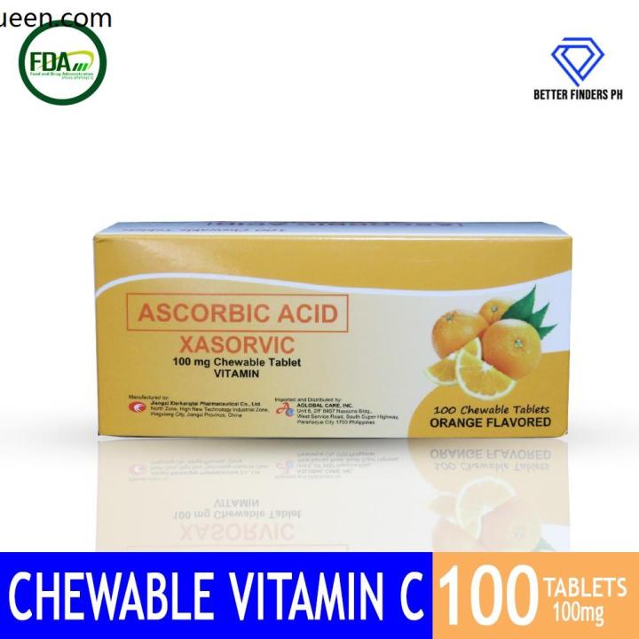 【READY STOCK】 ☟XASORVIC Ascorbic Acid Chewable Tablets for Kids 100mg