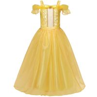 Kids Girl Baby Princess Belle Dress Fancy Cosplay Costumes