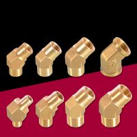 1Pc Brass Pipe Fittings BSP 1/8" 1/4" 3/8" 1/2" Female/Male Thread 45 Degree Equal Elbow Connector Water Fuel Gas Copper Adapter Valves