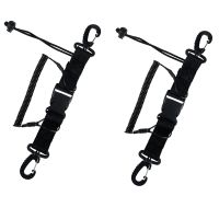 2 Pcs Scuba Diving Lanyard Steel Spring Coiled Lanyard Camera Lanyard with Quick Release Buckle Diving Clips