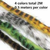 KKWEZVA 2 M Rabbit Fur Hare Zonker Stripes for Fly Tying Material Streamer Fishing Flies 5mm Wide fly fishing lure Insect squid