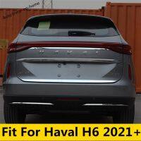 Car Rear Bumper Tail Gate Trunk Door Strip Decor Protect Cover Trim Stainless Steel Accessories Exterior For Haval H6 2021 2022 LED Strip Lighting