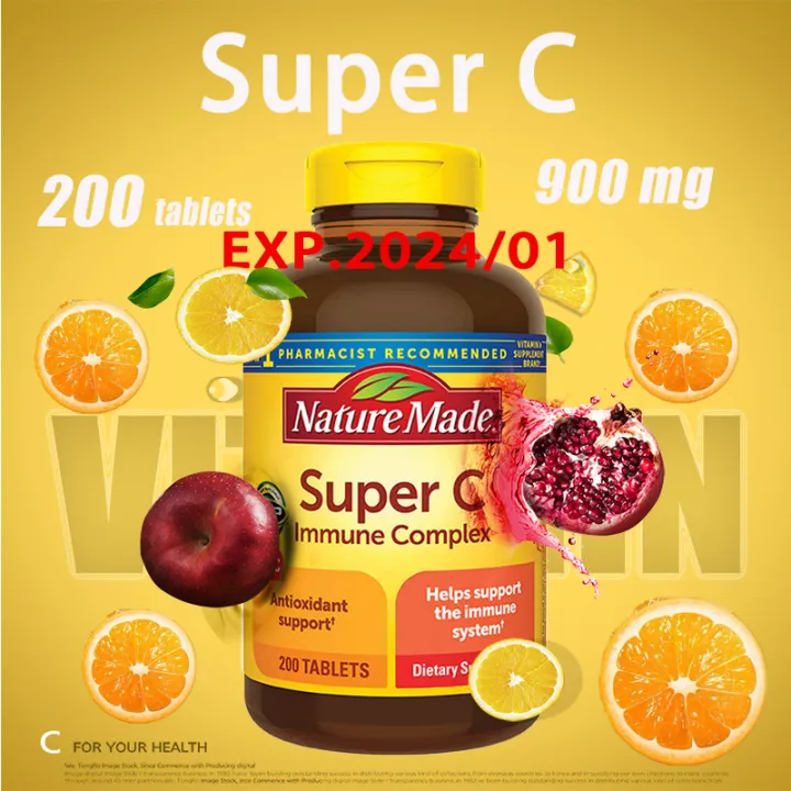 Nature Made Super C vitamin C Immune Complex with Zinc Tablets 200