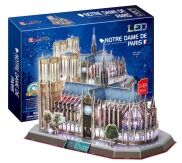 Mô hình giấy 3D CubicFun - Led Nhà thờ Đức Bà - Notre Dame De Paris L173h