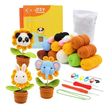 Complete Crochet Kits for Beginners,DIY Animal Cute Fox Crochet