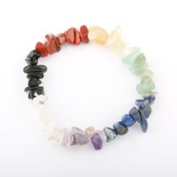 Natural Stone 7 Chakra Bracelets Reiki Healing Crystal Bracelet Tiger Eye Lapis Lazuli Chip Gravel Beads Gifts for Women Bangle