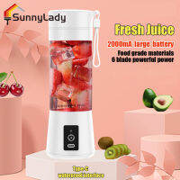 ถ้วย Juicer Mini SunnyLady พร้อมใบมีด6ใบเครื่องปั่นน้ำผลไม้ระบบไฟฟ้าเอนกประสงค์ภายในบ้านเครื่องปั่นเครื่องผสมอาหารเด็ก