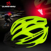 QUESHARK ผู้ชายผู้หญิงเบาขี่จักรยานหมวกกันน็อค Led ไฟท้าย MTB จักรยานถนนจักรยานรถจักรยานยนต์ขี่ได้อย่างปลอดภัยหมวกกับบังแดด