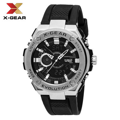 X-GEARผู้ชาย 3788C นาฬิกาอเนกประสงค์ TOP Luxury ยี่ห้อผู้ชายสแตนเลสแฟชั่น LED  นาฬิกา นาฬิกากันน้ำ
