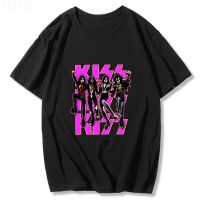 Kiss Band คนเสื้อ T Rock และ Roll All Nite Man Tshirt Summe 100% ผ้าฝ้ายแขนสั้น Tees แฟชั่นเสื้อยืดไซด์ยุโรป