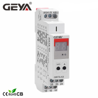 จัดส่งฟรี GEYA GRT8-X จอแสดงผลดิจิตอลมัลติฟังก์ชั่จับเวลารีเลย์16A ที่มี20ฟังก์ชั่นทางเลือก AC DC 12โวลต์24โวลต์220โวลต์230โวลต์