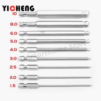 9Pcs S2 Steel Belt Magnetic Electroplating Rust-Proof Ball Head Hexagon Screwdrivers Blades Set Ball Head Hexagon Screwdriver