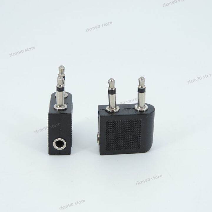 Air Plane dual 3.5mm female to 2 jack male Plug Airplane socket Airline