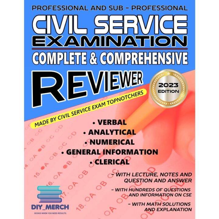 Ajlr40560kgu CSE - CIVIL SERVICE EXAMINATION REVIEWER 2023 EDITION ...