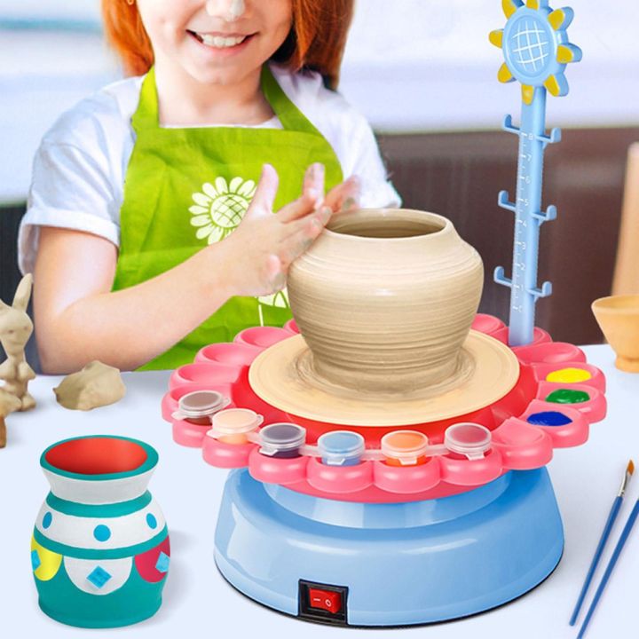 COD Hju Electric Pottery Wheel Art Craft Kit Arts and Crafts Kids