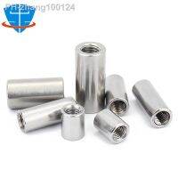 10/5/2pcs M4 M5 M6 M8 M10 M12 A2-70 Stainless Steel Lengthen Round Coupling Nut Cylindrical Joint Connector Sleeve Tubular Nuts