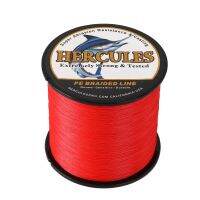 Hercules Braided Fishing Line 8 Strands Red 100M 300M 500M 1000M 1500M 2000M Saltwater Fishing Cord linha multifilamento 8 fio