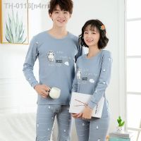 ✜♠ n4rn Teenages pijamas conjunto de manga cheia para meninos grandes meninas roupas algodão pijama noite estudantes universitários terno