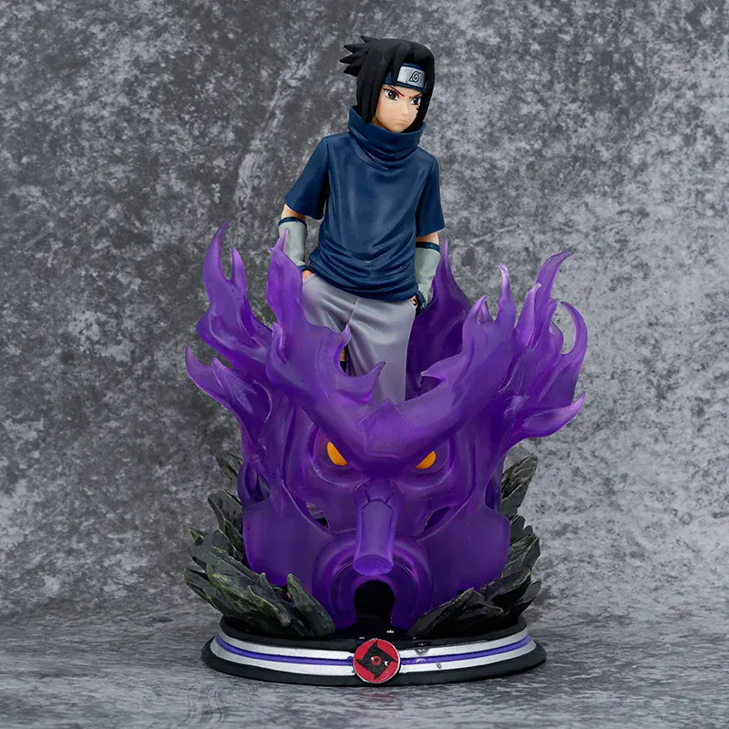 Anime Naruto Shippuden Figure 25cm Uchiha Sasuke Childhood Sasuke GK PVC  Action Figure Model Collectible Statue Doll Toy Kid Gif