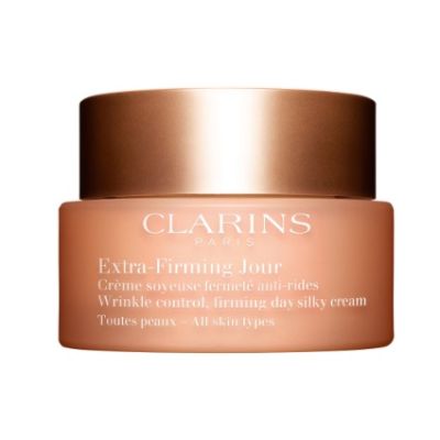 Clarins Extra-Firming Jour Wrinkle Control, Firming Day Silky Cream (All Skin Types) 50 ml ครีมระหว่างวันเพื่อการต่อต้านริ้วรอย