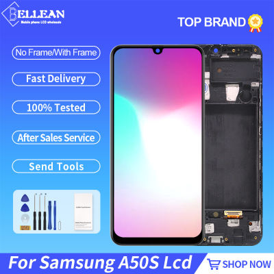 สำหรับ Samsung Galaxy A507จอแสดงผล LCD A50S พร้อมแผงสัมผัสหน้าจอแก้ว Digitizer A507F A507 W ASSEMBLY จัดส่งฟรี