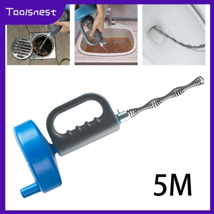 Toolsnest Drainsoon Auger Heavy Duty Pipe Snake Power Toilet Plunger