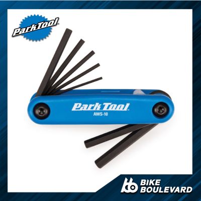 Park Tool AWS-10 ชุดประแจหกเหลี่ยมแบบพับเก็บได้ ประแจ 6 เหลี่ยมขนาด 1.5, 2, 2.5, 3, 4, 5 และ 6 มม. เครื่องมือซ่อมจักรยาน  FOLD-UP HEX WRENCH SET จำนวน 1 ชิ้น จาก USA