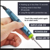 Portable Electric Soldering Iron Welding Repair Tool for Jewelry Repair Solder Tools 5V Low Voltage USB