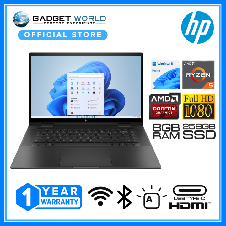 HP ENVY 2in1 15.6" TouchScreen Laptop AMD Ryzen 5 8GB RAM/256GB SSD