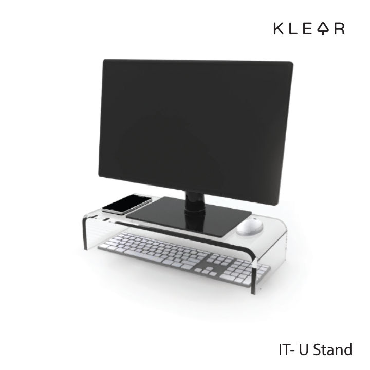 klearobject-u-stand-it-ชั้นวางคอมพิวเตอร์-ชั้นวางบนโต๊ะ-ชั้นวางอุปกรณ์ไอที-อะคริลิคใส-ชั้นวางโต๊ะ-it-ชั้นวางจอคอม-ที่วางจอคอมพิวเตอร์-อะคริลิค