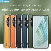 Anteen เคสหนังสุดหรูธุรกิจสำหรับ Honor Magic 5 Pro ปลอกสตาร์ไลท์ซีรีส์กล้องเคลือบป้องกันการกระแทกฝาครอบนิ่ม