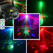 Đèn Laser ánh sáng pha lê kết hợp cảm biến âm thanh cực nhạy