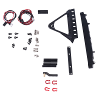 Metal Front and Rear Bumper with Lights Replacement Parts Fit for Axial SCX10 90046 SCX10 III AXI03007 Traxxas TRX4 1/10 RC Crawler Car