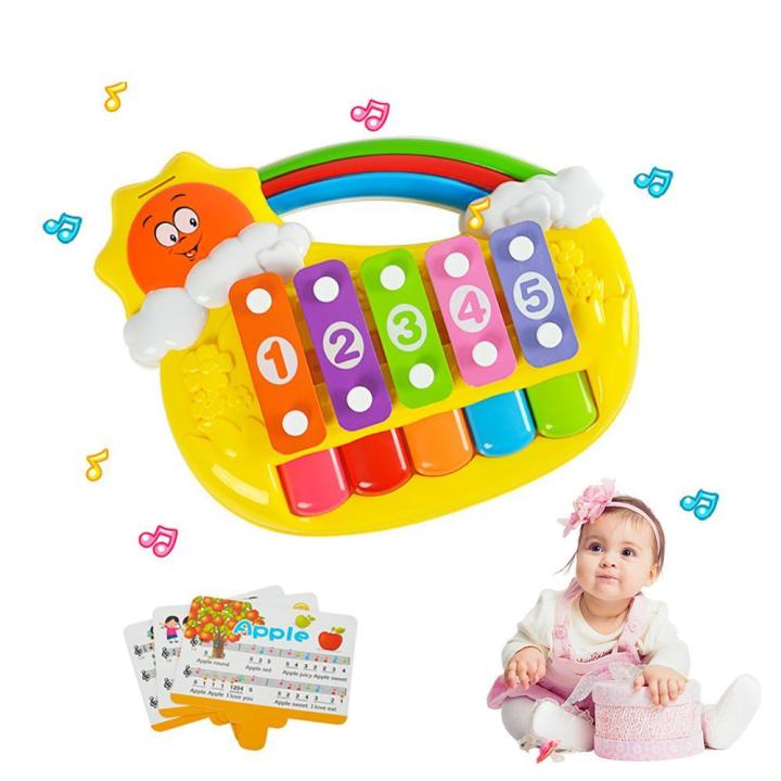 Bafada Baby Musical Toys, 3 In 1 Rainbow Xylophone Educational Musical ...