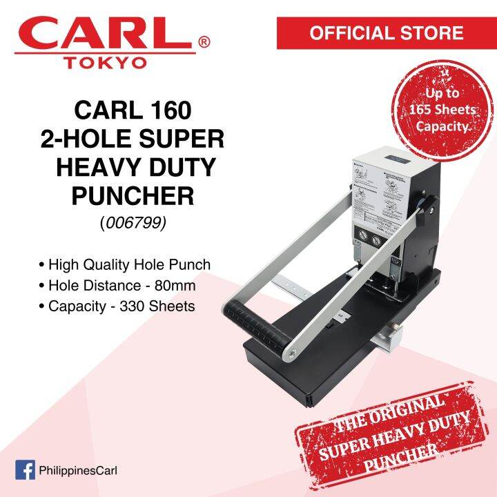 CARL 2Hole Super Heavy Duty Puncher High Quality Hole Punch 80mm