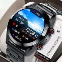 【LZ】 ECG PPG Bluetooth Call Smart Watch Stainless Steel Strap SmartWatch Men Waterproof Sports Fitness Tracker Music Player 2022 New