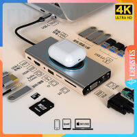 jianzhifen CERASTES USB C HUB แท่นวางมือถือฮับ USB USB 3.0 Type C เป็น HDMI-USB ที่เข้ากันได้ USB รางช่องยูเอสบีสำหรับแล็ปท็อป PC แมคบุ๊กโปรแอร์