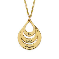 Personalized Jewelry Water Drop Family Name Necklaces Stainless Steel Customized Necklaces &amp; Pendants Women Mothers Day Gift2023