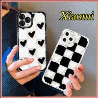 กระดานหมากรุก TPU เคสโทรศัพท์มือถือ For Xiaomi Mi 11T POCO X3 X4 NFC M4 Redmi Note 8 9 10 11 S Pro + Not 10 Lite 10A 9A 9T 10C X3 GT Korea Hot เคสโทรศัพทใส กันกระแทก