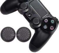 TPU Analog Thumb Stick Grips Caps Cover For Playstation 4 PS4 / Xbox 360 /  Xbox One ( Black 1 pair ) ครอบปุ่มอนาล๊อก สีดำ 1คู่