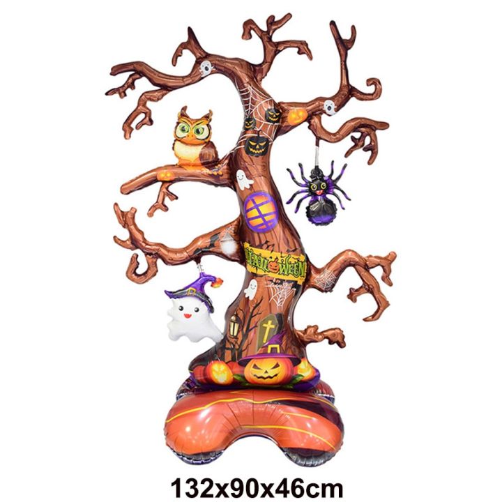lamontuo-ลูกโป่งรูปต้นไม้ผีเป่าลมฮาโลวีนฟักทองมัมมี่มิโกะสำหรับงานปาร์ตี้ฮาโลวีนตกแต่งของเล่นเด็กแบบพองได้