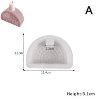 [Big Houses] เชิงเทียนรูปโค้งสีรุ้งแม่พิมพ์ซิลิโคนพลาสเตอร์คอนกรีตแผ่นรองเทียนสีรุ้งถาดใส่เครื่องปั้นดินเผาแม่พิมพ์ตกแต่งบ้าน