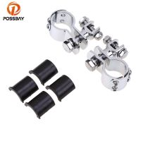 POSSBAY 1-1/4" 32mm Aluminum Motorcycle Highway Footrest Foot Pegs Mounts Clamps Bracket Scooter Parts For Harley Sportster Pedals